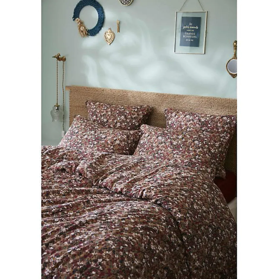 L'Effet Papillon Housse de couette "Capucine" toutes dimensions "Gaze de Coton" - Capucine Camel - Housse de couette 240 x 220 cm Clearance