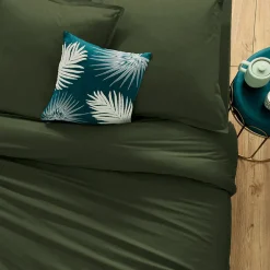 Atmosphera Créateur D'Intérieur Housse de couette Carina coton 240x220cm vert kaki - Atmosphera