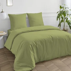 Future Home Housse de couette en coton 57 fils unie 140x200cm Best
