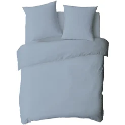 Future Home Housse de couette en coton 57 fils unie 200x200cm