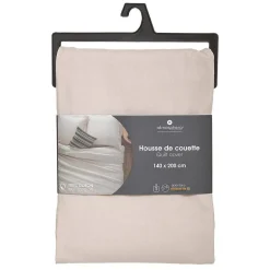 Atmosphera Créateur D'Intérieur Housse de couette en coton - lin 140x200 cm - Atmosphera Discount