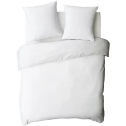 Future Home Housse de couette en coton 57 fils unie 200x200cm Discount