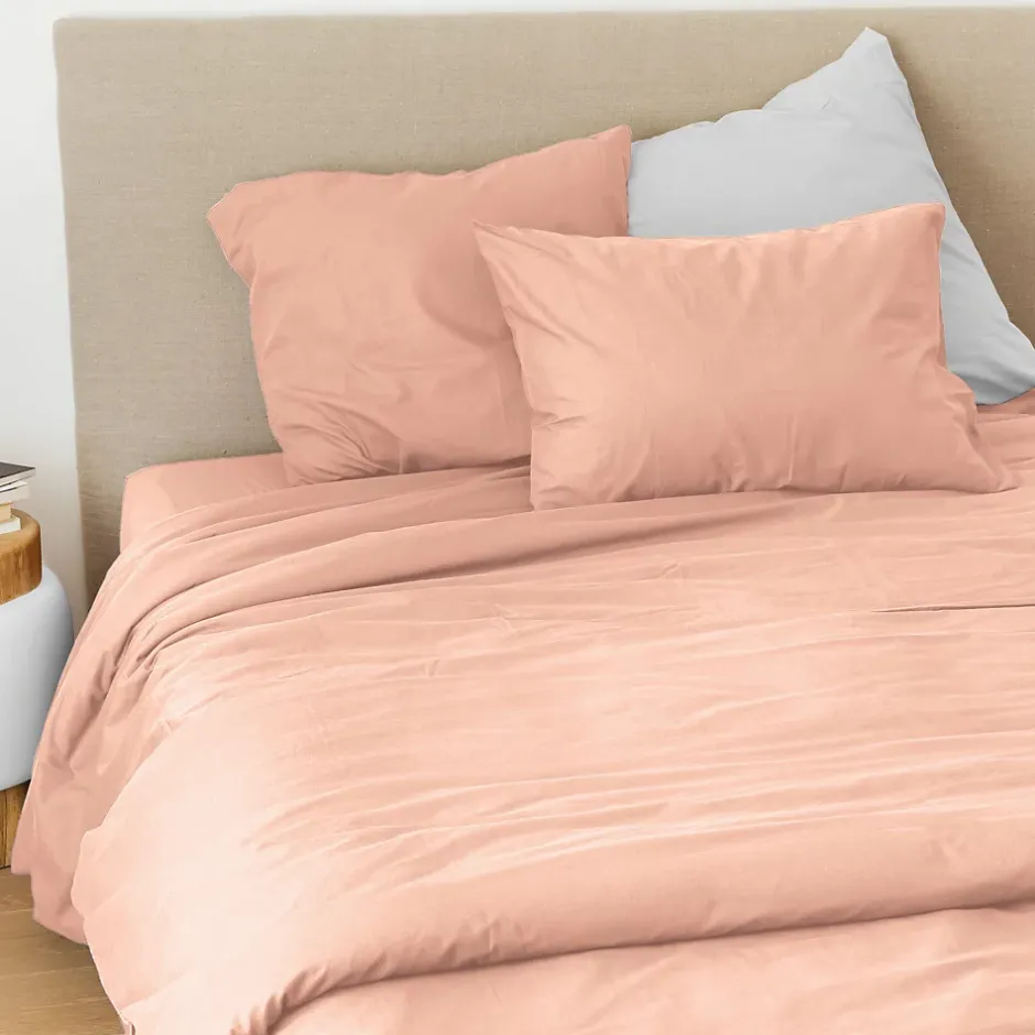 Toison d'Or Housse de couette en coton lavé Cap Ferret (200x200 cm - Rose) Best