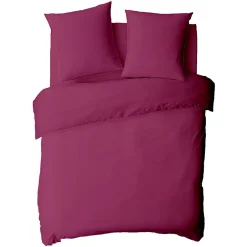 Future Home Housse de couette en coton 57 fils unie 140x200cm