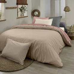 Tradilinge Housse de couette en coton biologique (200x200 cm - Ficelle) Best
