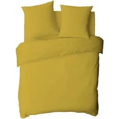 Future Home Housse de couette en coton 57 fils unie 140x200cm