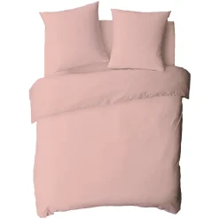 Future Home Housse de couette en coton 57 fils unie 200x200cm New