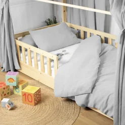 Sevira Kids Housse de couette en gaze de coton Jeanne