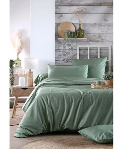 Eden Housse de couette en percale de coton uni Elysée
