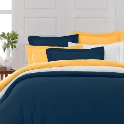Sensei Maison Housse de couette en percale coton Indigo 260x240 cm SOFT PERCALE