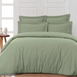 Sensei Maison Housse de couette en percale coton Sauge 140x200 cm SOFT PERCALE