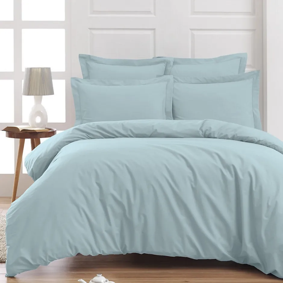 Sensei Maison Housse de couette en percale coton Bleu Arctic 200x200 cm SOFT PERCALE