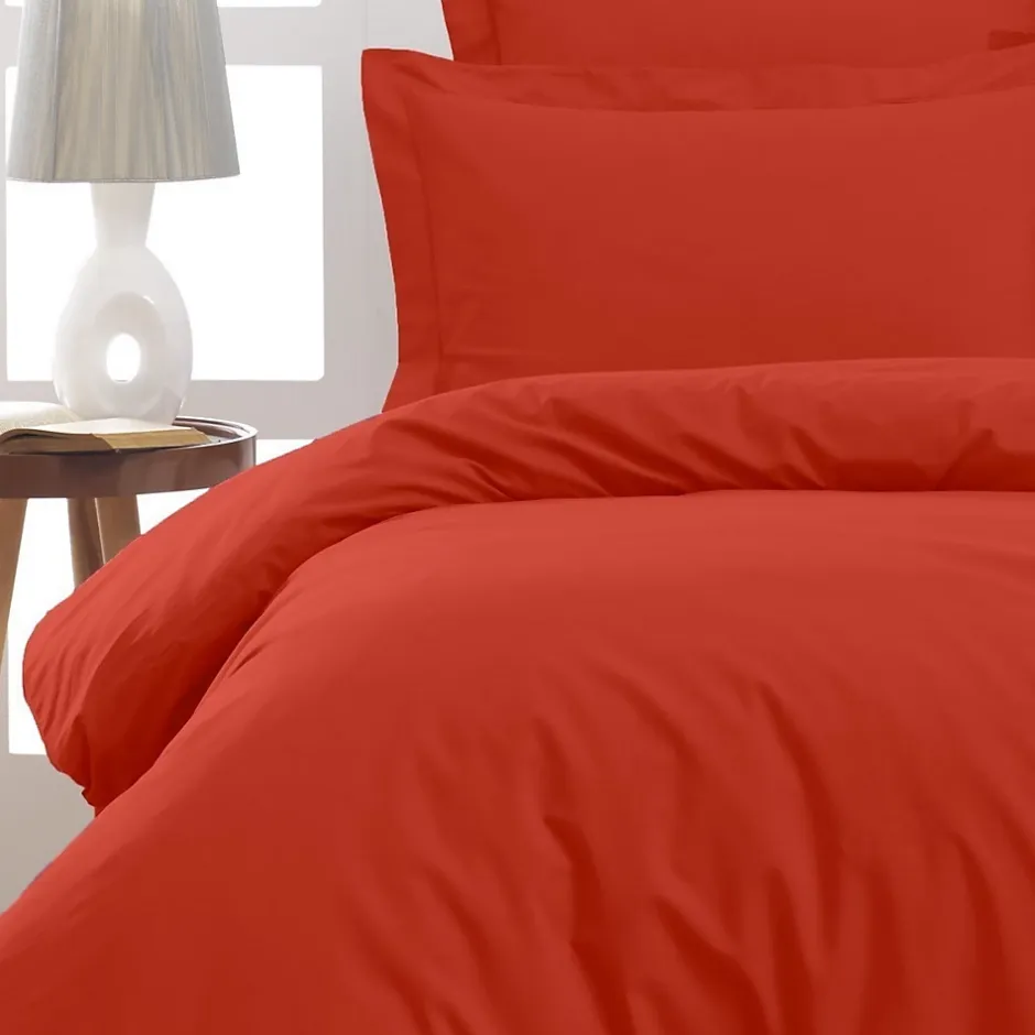 Sensei Maison Housse de couette en percale coton Terracota 140x200 cm SOFT PERCALE New