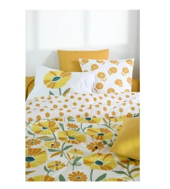 Eden Housse de couette en percale de coton motif floral Online