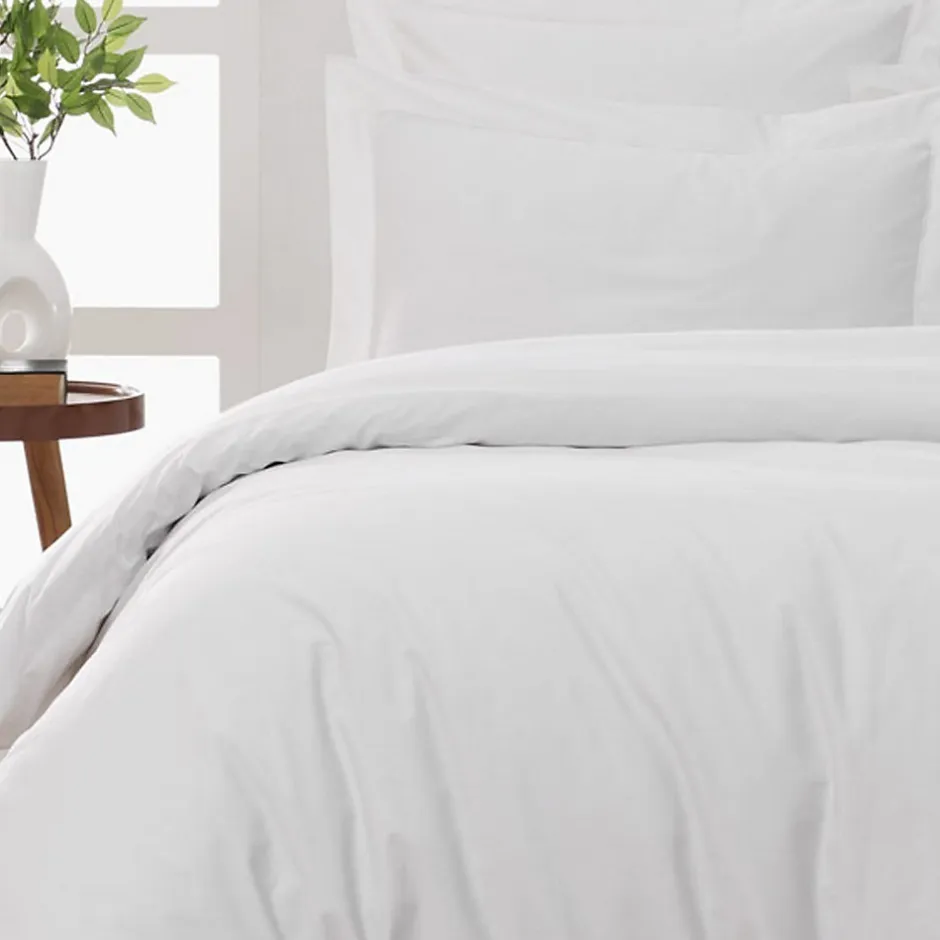 Sensei Maison Housse de couette en percale coton Blanc 200x200 cm SOFT PERCALE