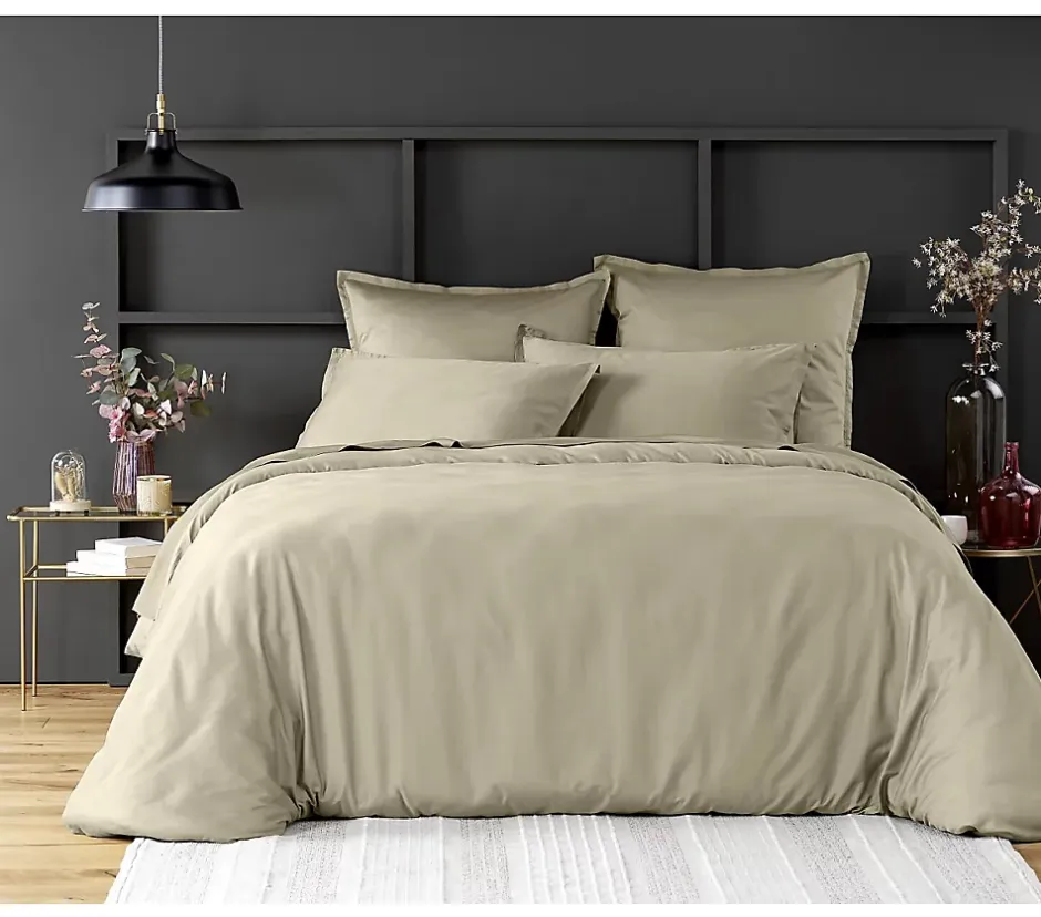 Eden Housse de couette en satin de coton Uni Online