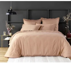 Eden Housse de couette en satin de coton Uni Outlet