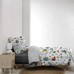 Douceur D'Intérieur Housse de couette enfant 140 x 200 cm + 1 taie Coton 42 fils PTI BOLIDE Best