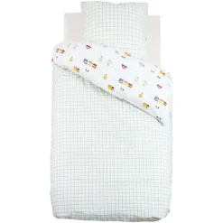 Atmosphera Créateur D'Intérieur Housse de couette enfant 140x200 VOITURES + taie coton 57 fils Outlet