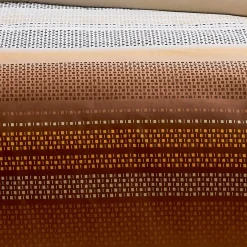 Tradilinge Housse de couette esprit géométrique en coton (260x240 cm - Cuivre)
