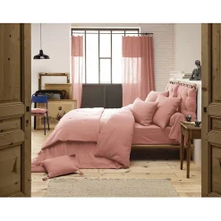 L'Effet Papillon Housse de couette "Gaïa" toutes dimensions "Gaze de Coton" - Gaïa Rose Pêche - Housse de couette 240 x 220 cm
