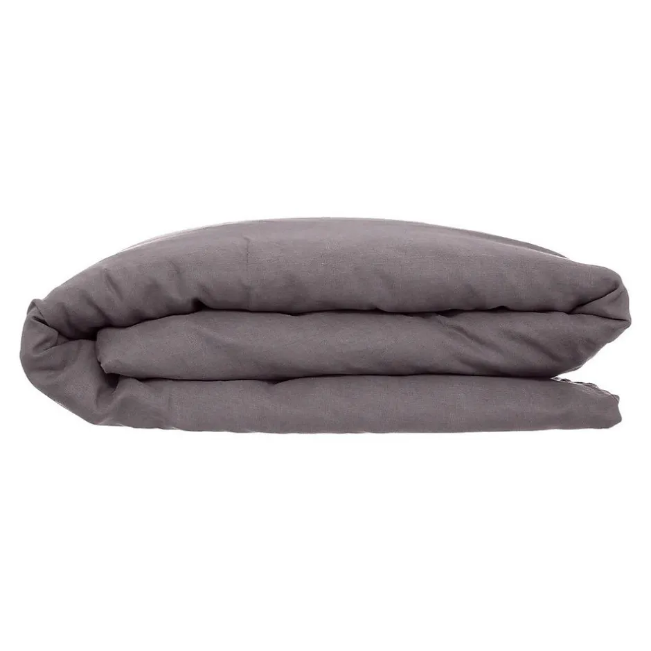 Atmosphera Créateur D'Intérieur Housse de couette Linah - gris - lin lavé 240x220 cm - Atmosphera