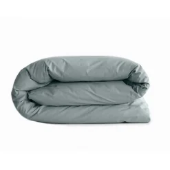 Vent Du Sud Housse de couette "Manoir" percale pur coton peigné longues fibres 80 fils/cm² - Lichen - Housse de couette 240 x 220 Outlet