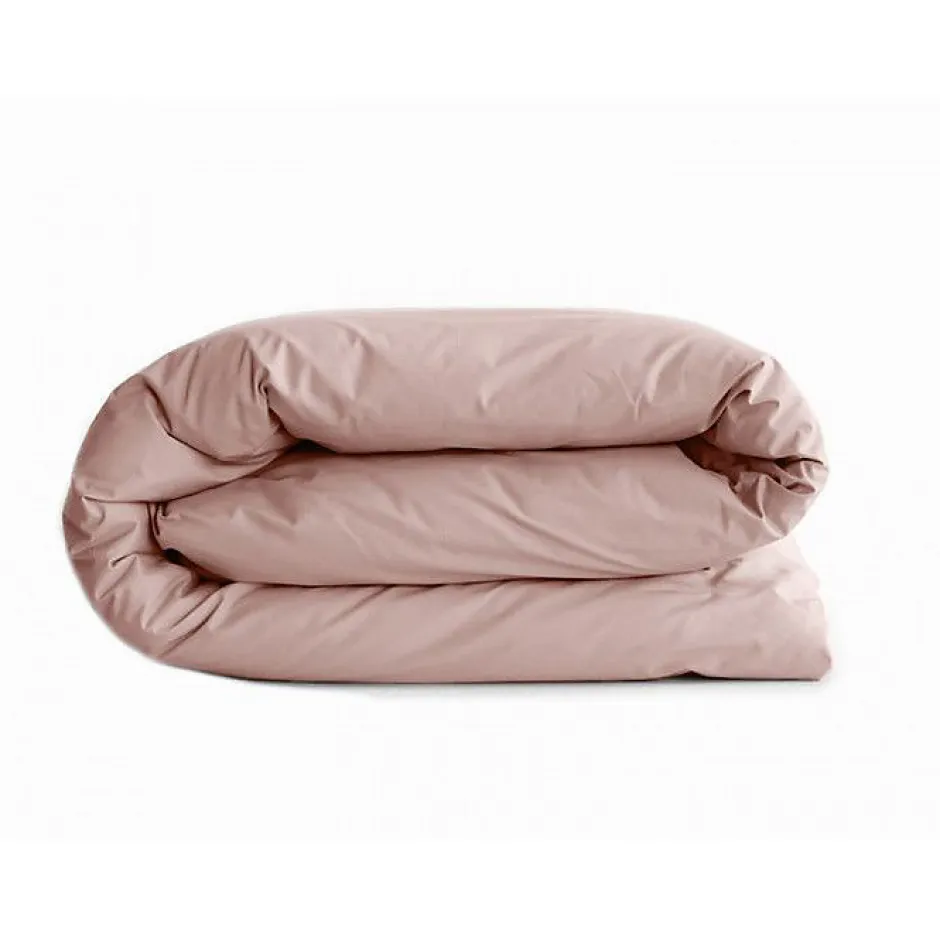 Vent Du Sud Housse de couette "Manoir" percale pur coton peigné longues fibres 80 fils/cm² - Rose - Housse de couette 140 x 200 cm Hot