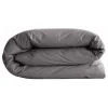 Vent Du Sud Housse de couette "Manoir" percale pur coton peigné longues fibres 80 fils/cm² - Ardoise - Housse de couette 240 x 220