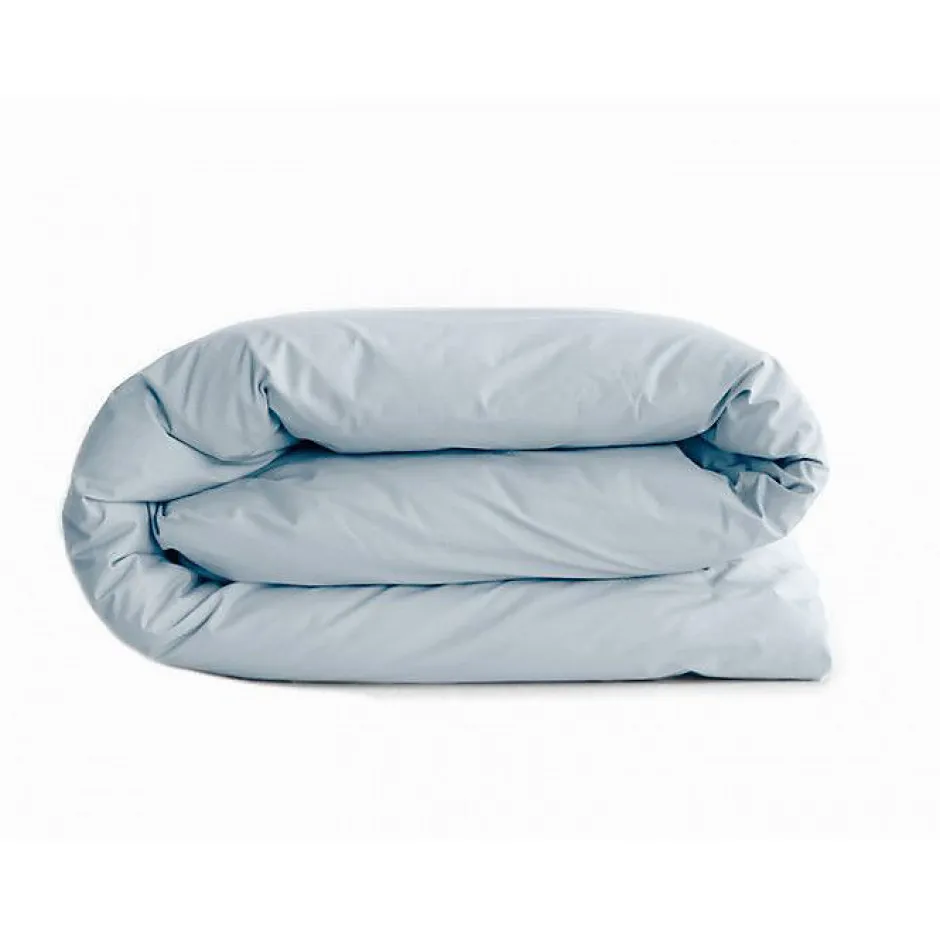 Vent Du Sud Housse de couette "Manoir" percale pur coton peigné longues fibres 80 fils/cm² - Glacier - Housse de couette 240 x 220 Sale
