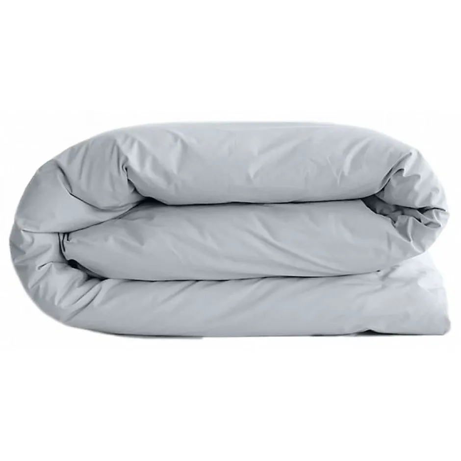 Vent Du Sud Housse de couette "Manoir" percale pur coton peigné longues fibres 80 fils/cm² - Neige - Housse de couette 260 x 240 c