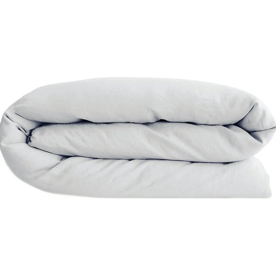 Linnea Housse de couette PALACE pur coton lavé 280x240 cm uni blanc neige