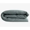 Vent Du Sud Housse de couette Palace 100% coton teint lavé - Palace Lichen - Housse de couette 240 x 220 cm