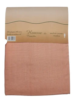 Mortreux Housse de couette Polycoton Pêche - 1 personne 140 x 200 - 488-3