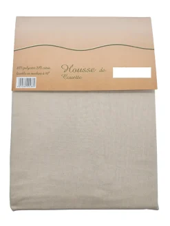 Mortreux Housse de couette Polycoton Taupe - 2 personnes 220 x 240 - Toutes saisons -