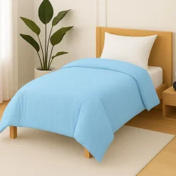 Mortreux Housse de couette Polycoton Bleu ciel - 1 personne 140 x 200 - 488-8 Clearance