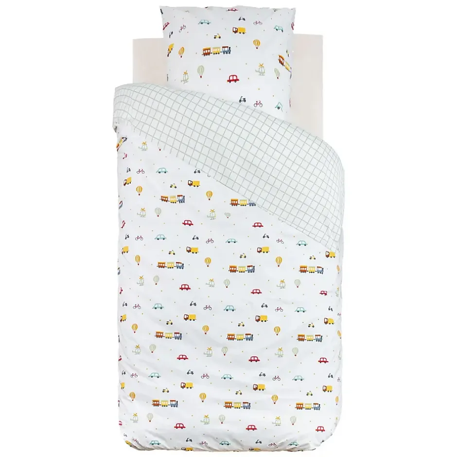 Eden Housse de couette reversible + 1 taie Petites voitures Discount