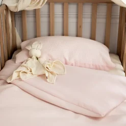 Sevira Kids Housse de couette réversible gaze de coton & nid d'abeille
