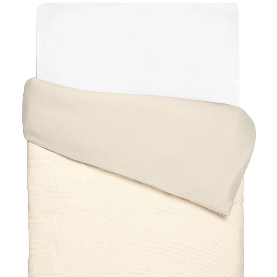 Sevira Kids Housse de couette réversible gaze de coton & nid d'abeille