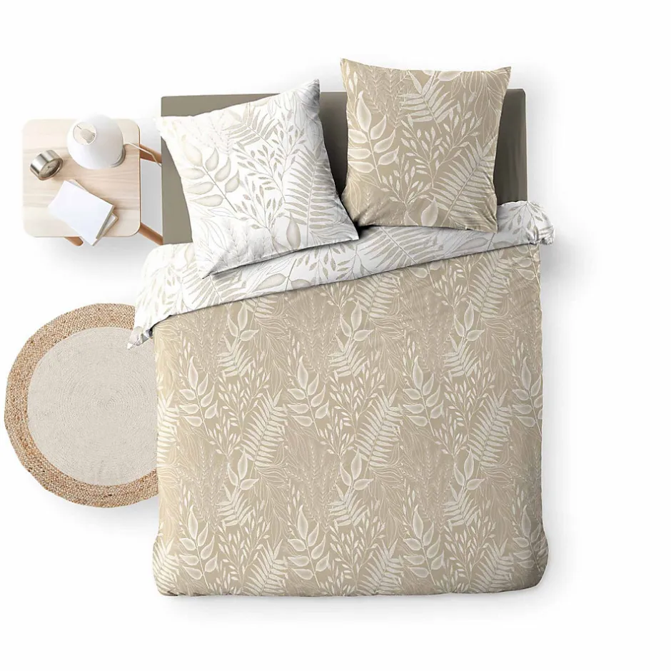 Douceur D'Intérieur Housse de couette réversible 260 x 240 cm coton 57 fils Cassia