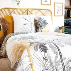 Cote Deco Housse de couette réversible 240x220 SOLI + 2 taies 100% coton adouci 57 fils/cm2 Online