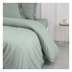 Todays Tools Housse de couette TODAY Essential - 240 x 260 cm - 2 personnes - 100% Coton uni - Celadon