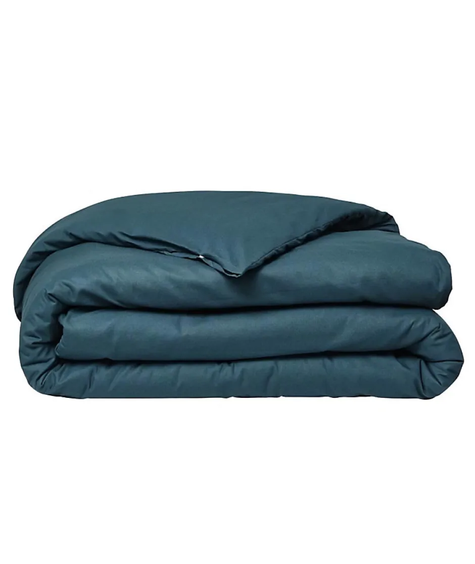 Todays Tools Housse de couette TODAY Essential - 240 x 260 cm - 2 personnes - 100% Coton uni - Paon Hot