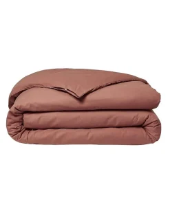 Todays Tools Housse de couette TODAY Essential - 220 x 240 cm - 2 personnes - 100% Coton uni - Terracotta New
