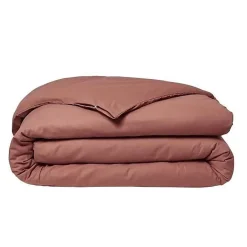 Todays Tools Housse de couette TODAY Essential - 220 x 240 cm - 2 personnes - 100% Coton uni - Terracotta New