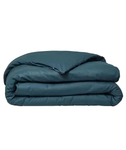Todays Tools Housse de couette TODAY Essential - 220 x 240 cm - 2 personnes - 100% Coton uni - Paon