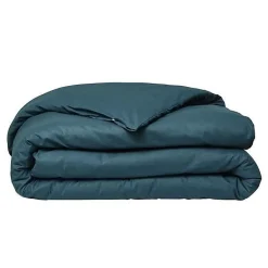 Todays Tools Housse de couette TODAY Essential - 220 x 240 cm - 2 personnes - 100% Coton uni - Paon