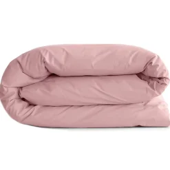 Linnea Housse de couette uni 280x240 cm percale de coton MANOIR Rose Best
