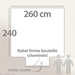 Linnea Housse de couette uni 260x240 cm percale de coton MANOIR vert Jasmin Sale