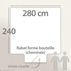 Linnea Housse de couette uni 280x240 cm percale de coton MANOIR vert Lichen